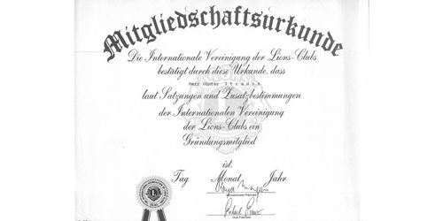 mitgliedschaftsurkunde lions leinetal